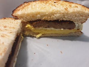 Order SAUSAGE EGG AND CHEESE ON TOAST food online from Millers Country Kitchen store, Middletown on bringmethat.com