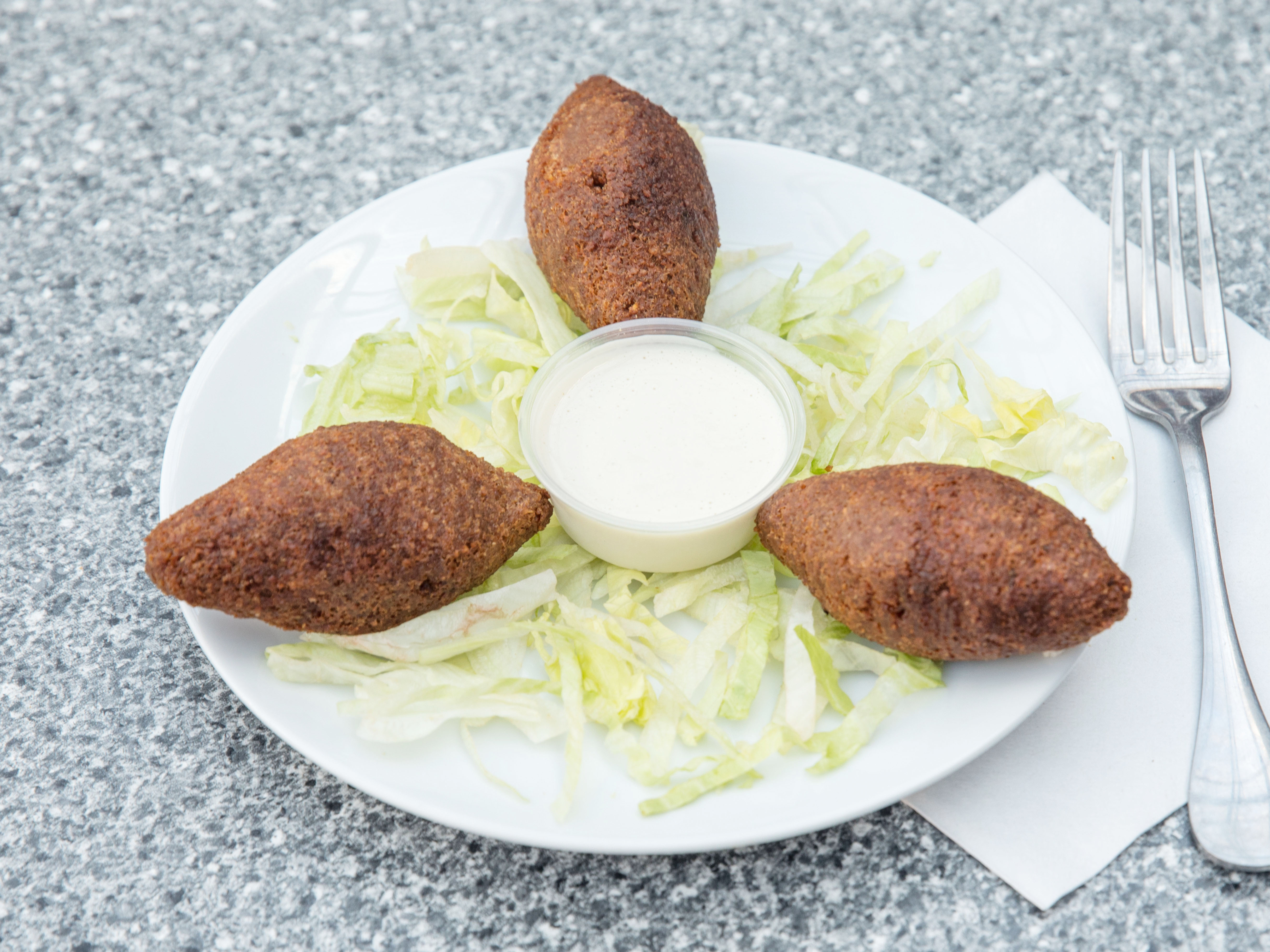 Order 3 Piece Fried Kebbeh food online from Midnight lounge and Mediterranean Cuisine store, Columbus on bringmethat.com