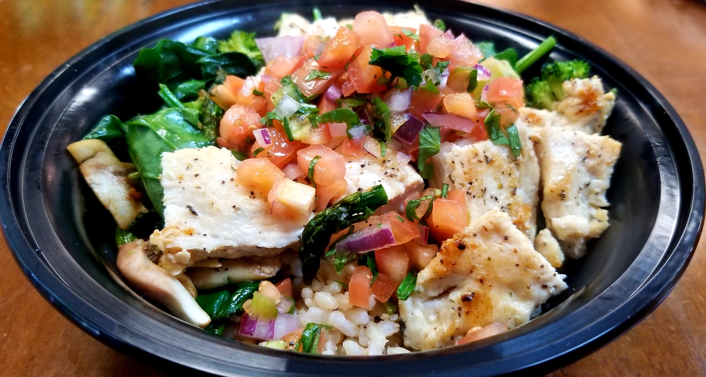 Order Healthy Rice Bowl food online from Bagels & More store, Edgewater on bringmethat.com