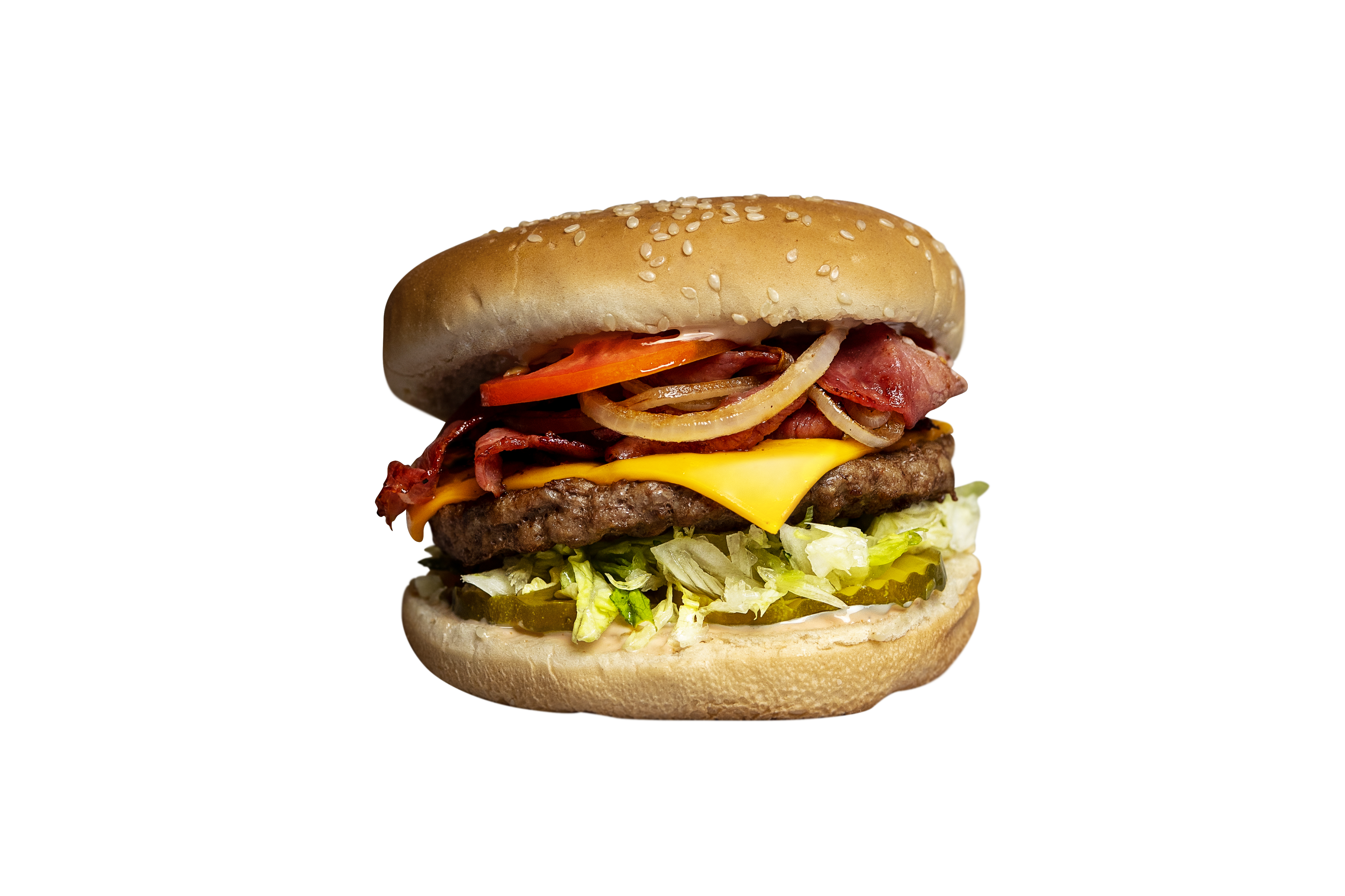 Order #11 Pastrami Burger food online from Burger Bun store, Glendale on bringmethat.com
