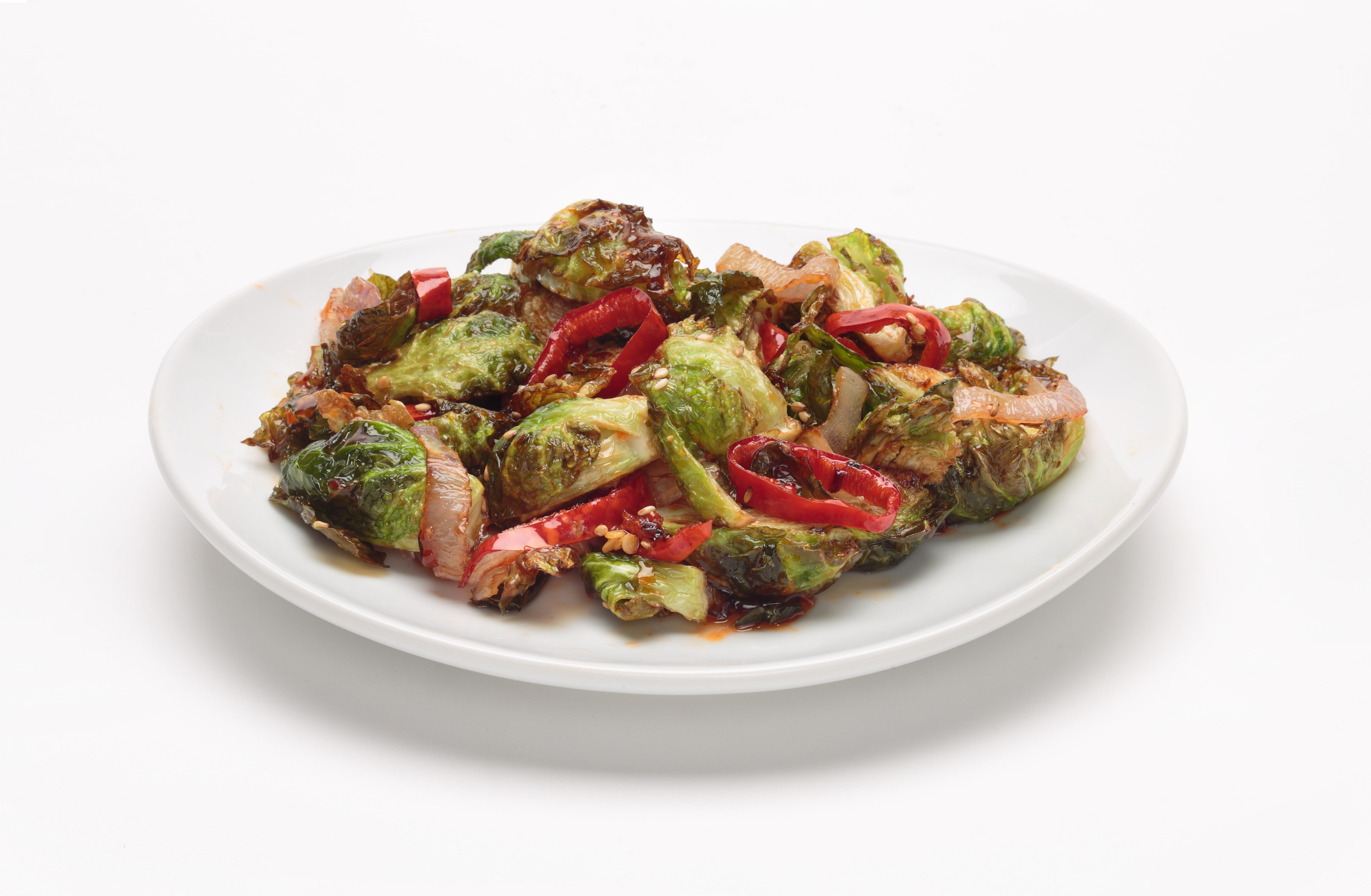 Order Crispy Sriracha Brussels Sprouts food online from Oggi's Pizza and Brewing Co. - Apple Valley store, Apple Valley on bringmethat.com