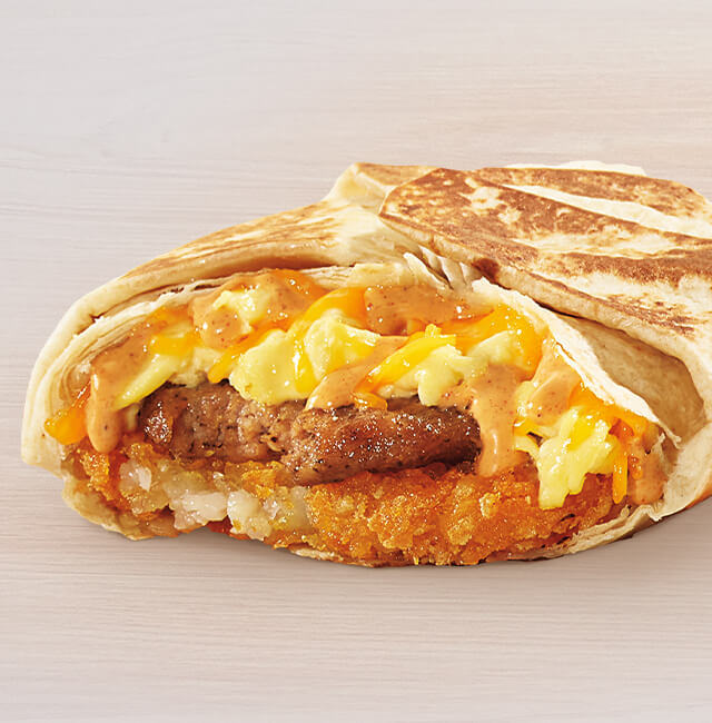 Order Breakfast Crunchwrap Sausage food online from Taco Bell store, Tustin on bringmethat.com