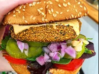 Order Earth Burger food online from Hummus Republic store, Burbank on bringmethat.com