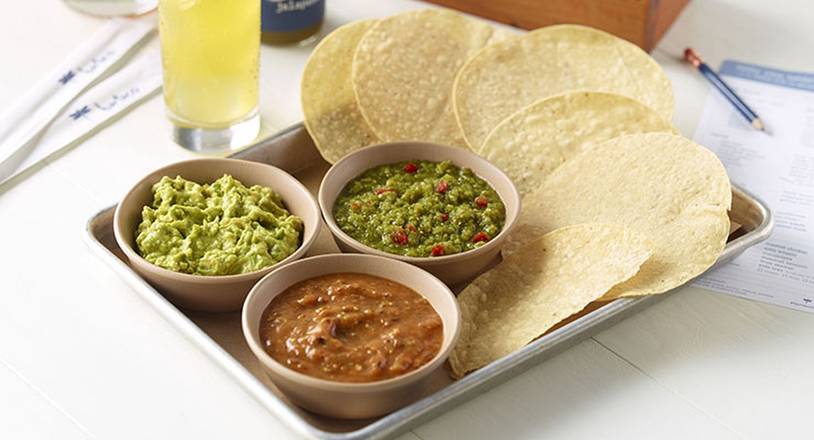 Order guac + roja + verde + chips food online from Bartaco store, King of Prussia on bringmethat.com