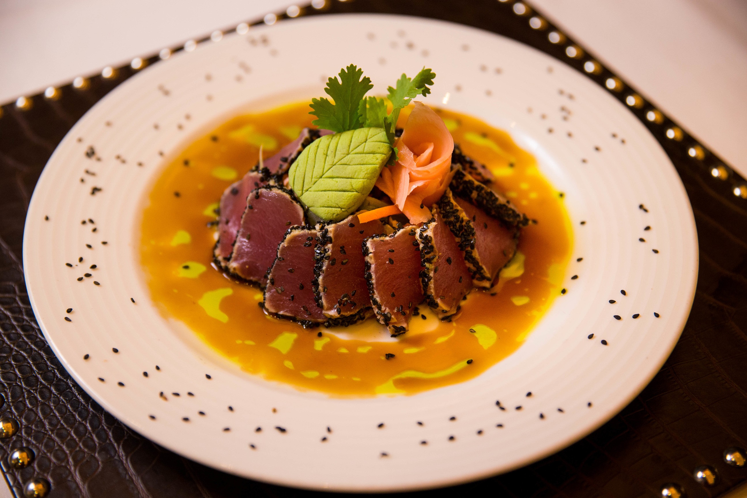 Order Pan Seared Ahi Tuna food online from Kirby Prime Steakhouse store, The Woodlands on bringmethat.com