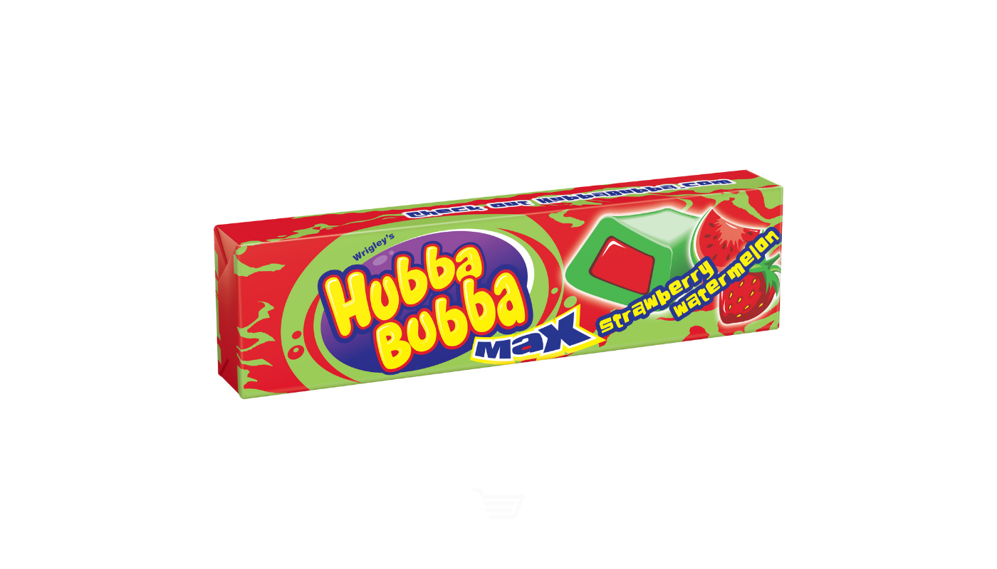 Order Hubba Bubba Strawberry Watermelon Gum 5 CT food online from P & B Liquor & Fine Wine store, Long Beach on bringmethat.com