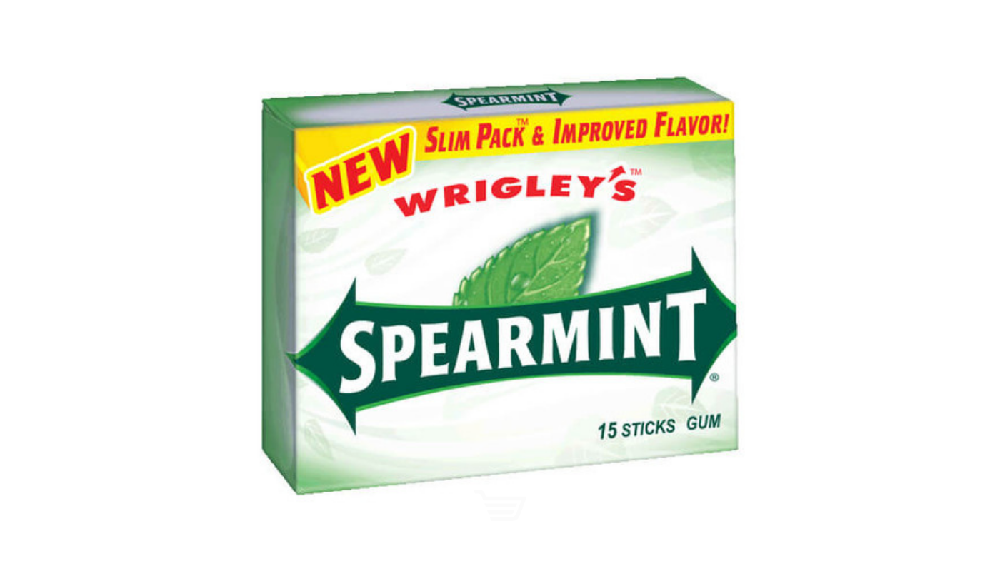 Order Wrigley's Gum Spearmint - Slim Pack 1.35 oz Box food online from Plaza Market store, Baldwin Park on bringmethat.com