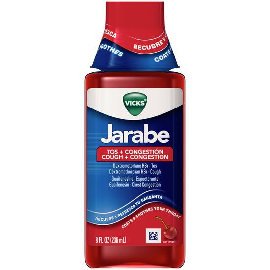 Order Vicks Jarabe Cough & Congestion Cold Medicine Cherry (8 oz) food online from Rite Aid store, Mckinleyville on bringmethat.com