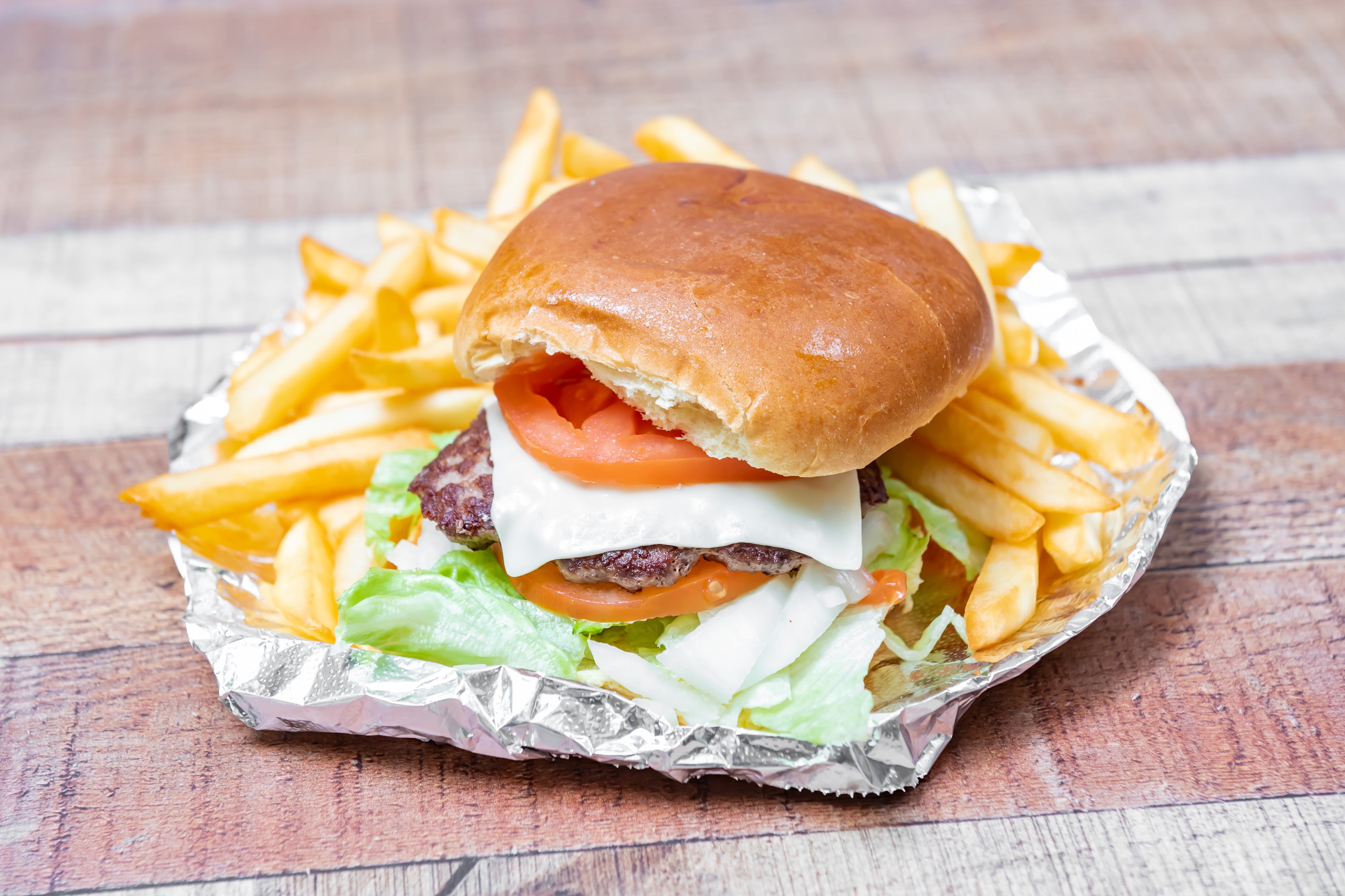 Order Cheeseburger - Burger food online from Ray #1 Pizza store, Whitehall on bringmethat.com