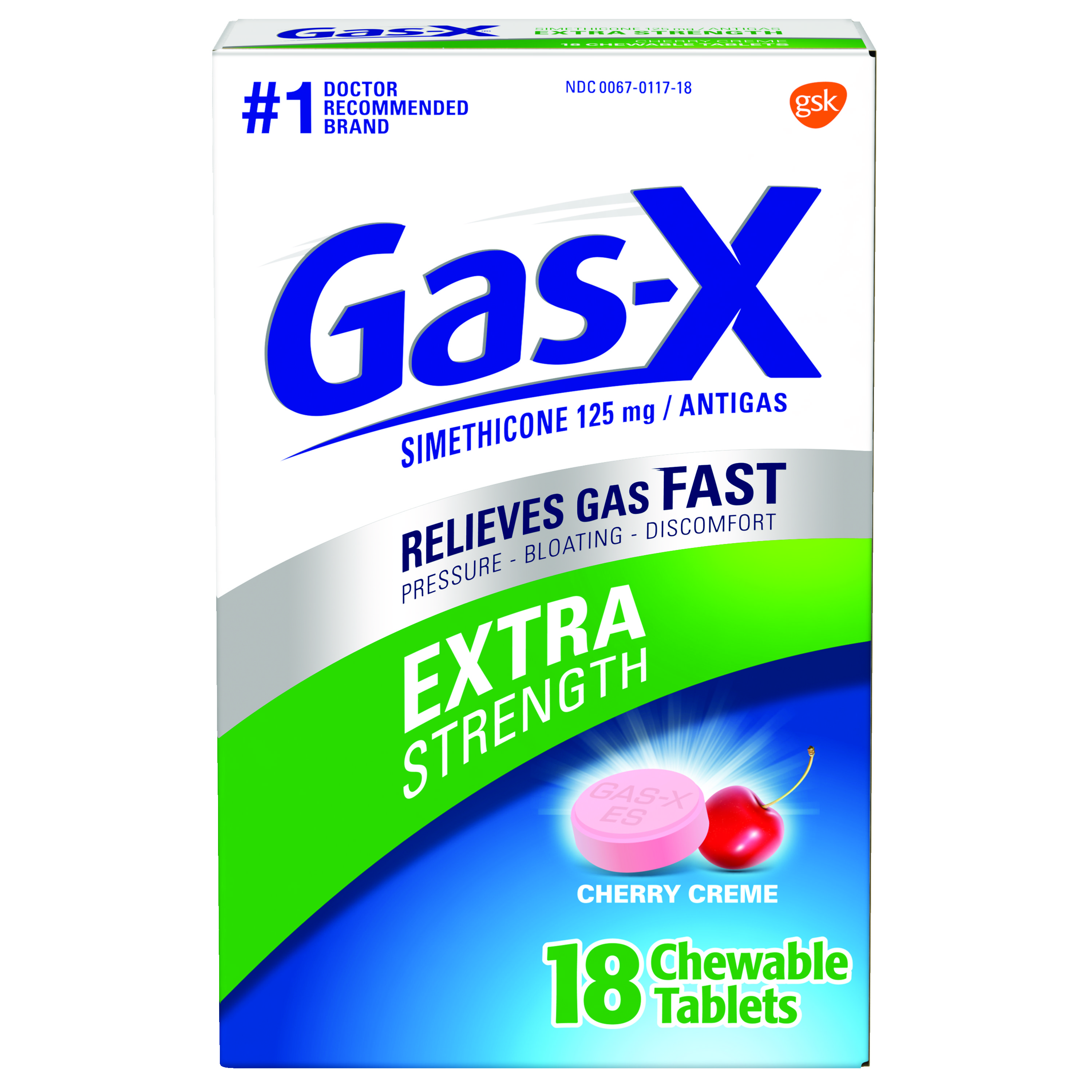 Order Gas-X Extra Strength Gas Relief Chewable Tablets, Cherry Creme - 18 ct food online from Rite Aid store, SUFFOLK on bringmethat.com