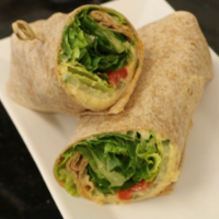 Order Hummus and Roasted Red Pepper Wrap  food online from Simply Vanilla Gourmet store, Lynchburg on bringmethat.com