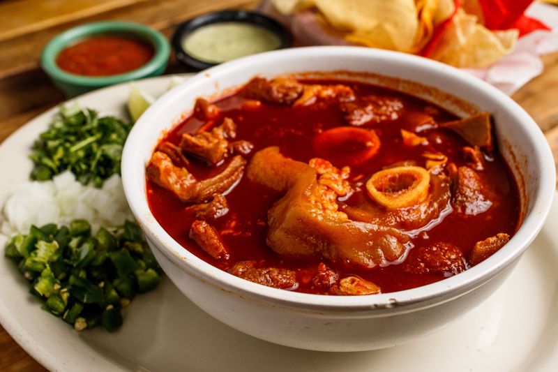 Order Menudo Soup (Med) AVAILABLE SAT & SUN ONLY food online from Cilantros Mexican Restaurant store, Houston on bringmethat.com