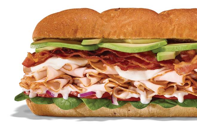 Order #12 Sliced Avo Turkey Cali Club™ Footlong Pro (Double Protein) food online from Subway store, Folsom on bringmethat.com