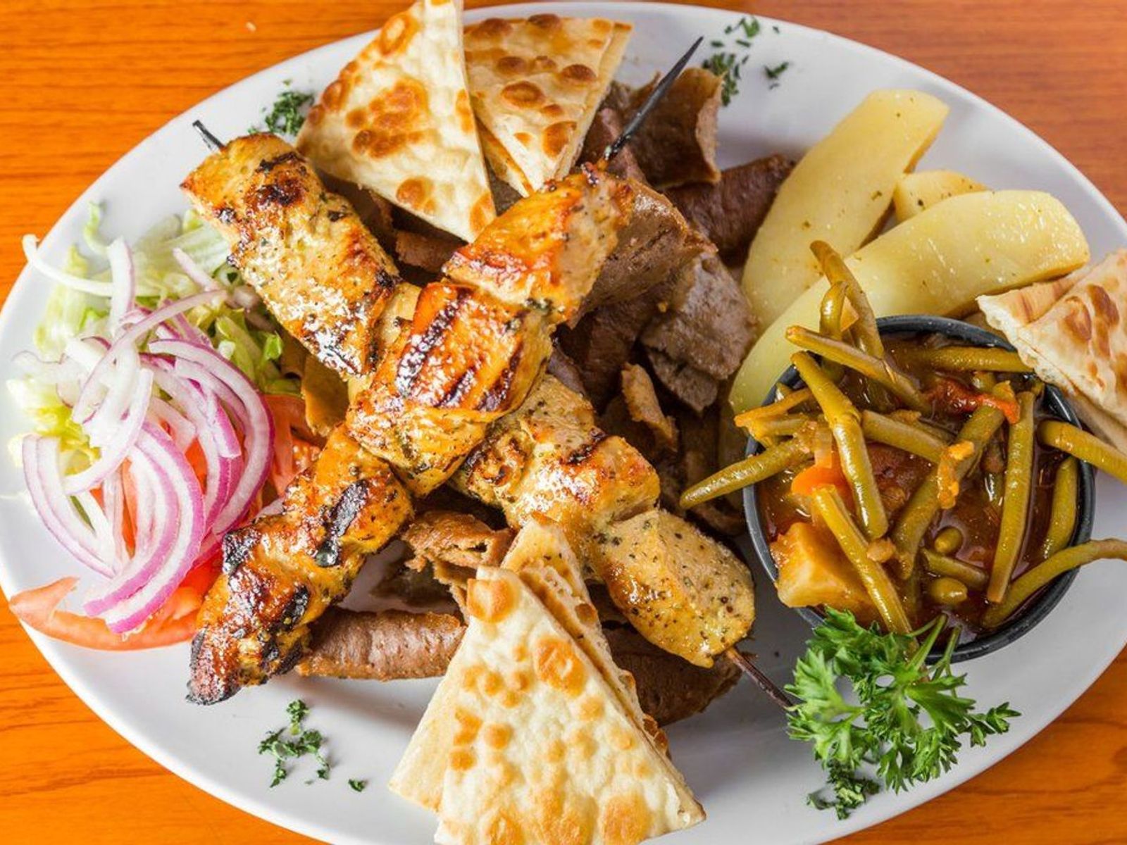 Order Greek Peak Combination "Most popular" food online from Gyro City Grill store, Dacula on bringmethat.com