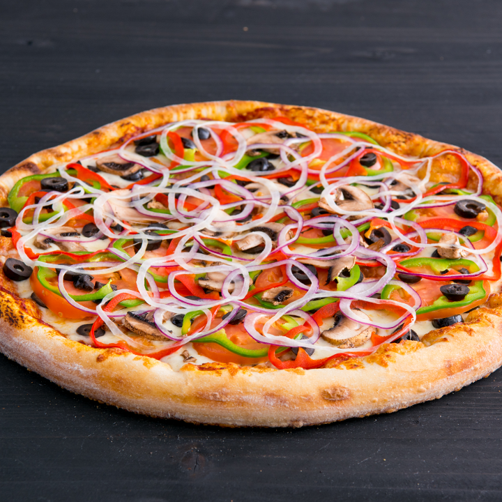 Order Thick Crust Veggie Pizza (12") food online from Pizzeria Bravo store, San Francisco on bringmethat.com
