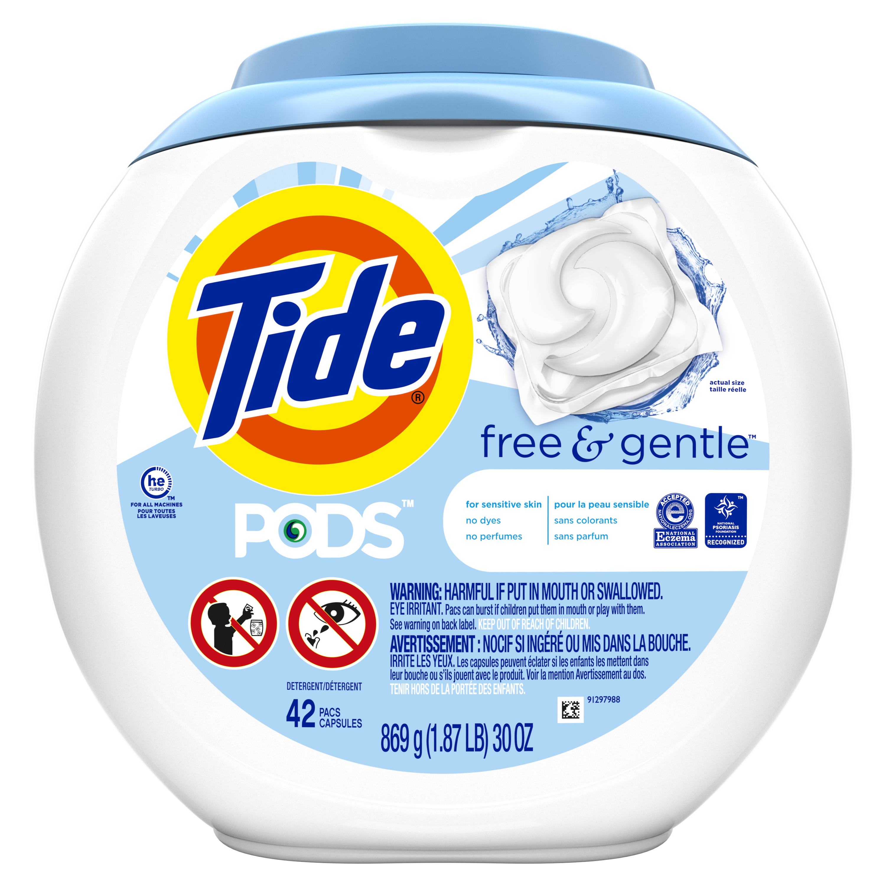 Order Tide Pods Liquid Laundry Detergent, Free & Gentle - 42 ct food online from Rite Aid store, ELMIRA on bringmethat.com