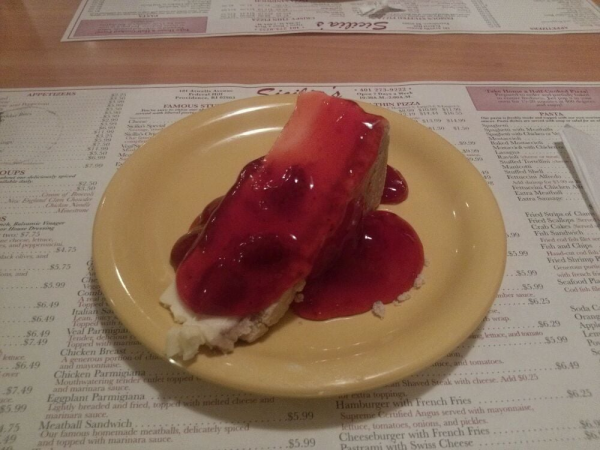 Order Cheesecake with Strawberry food online from Sicilia Pizza store, Providence on bringmethat.com
