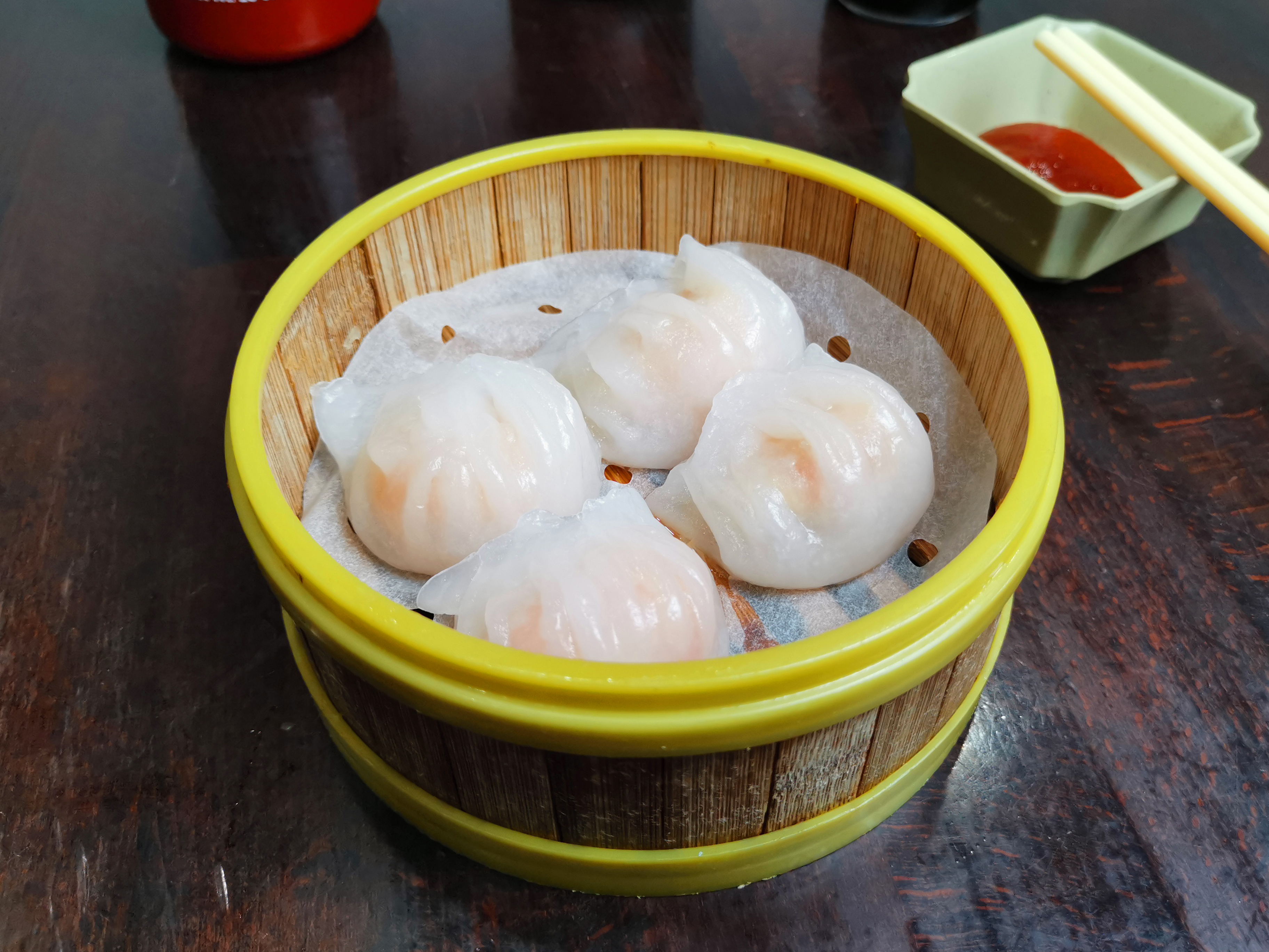 Order 水晶蝦餃 Steamed Shrimp Dumpling (4 pcs) food online from Broadway Dim Sum store, San Francisco on bringmethat.com