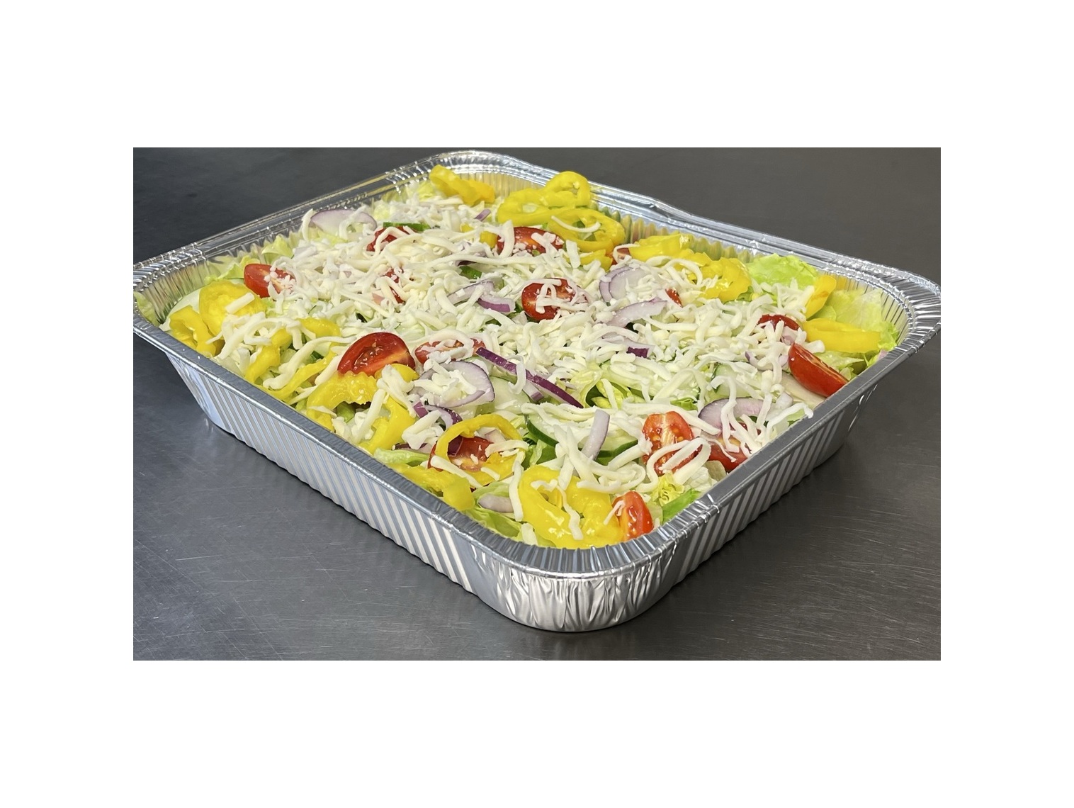 Order Tossed Salad Tray food online from Dolly's Pizza store, Commerce Township on bringmethat.com