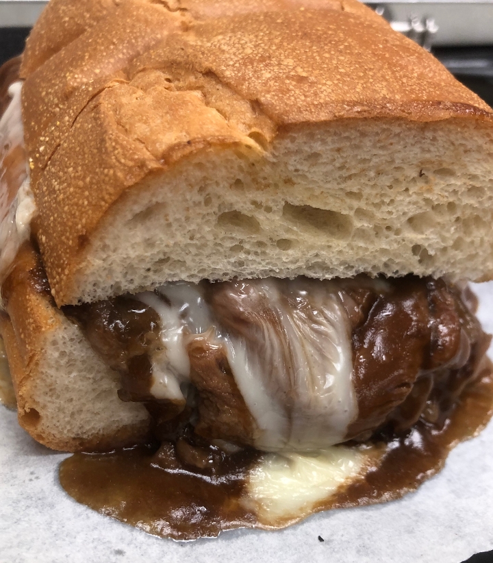 Order Italian Roast Beef and Cheese - Whole food online from Amighetti's Bakery & Cafe store, Rock Hill on bringmethat.com