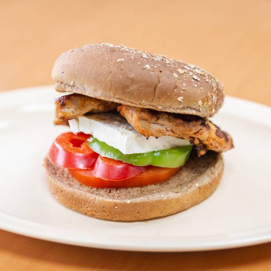 Order Mediterranean Chicken Sandwich food online from Everest Burgers store, Santa Clarita on bringmethat.com