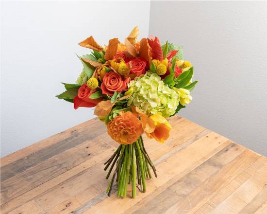 Order Fall Themed Wrapped Bouquet food online from @flowers Brier Creek store, Raleigh on bringmethat.com