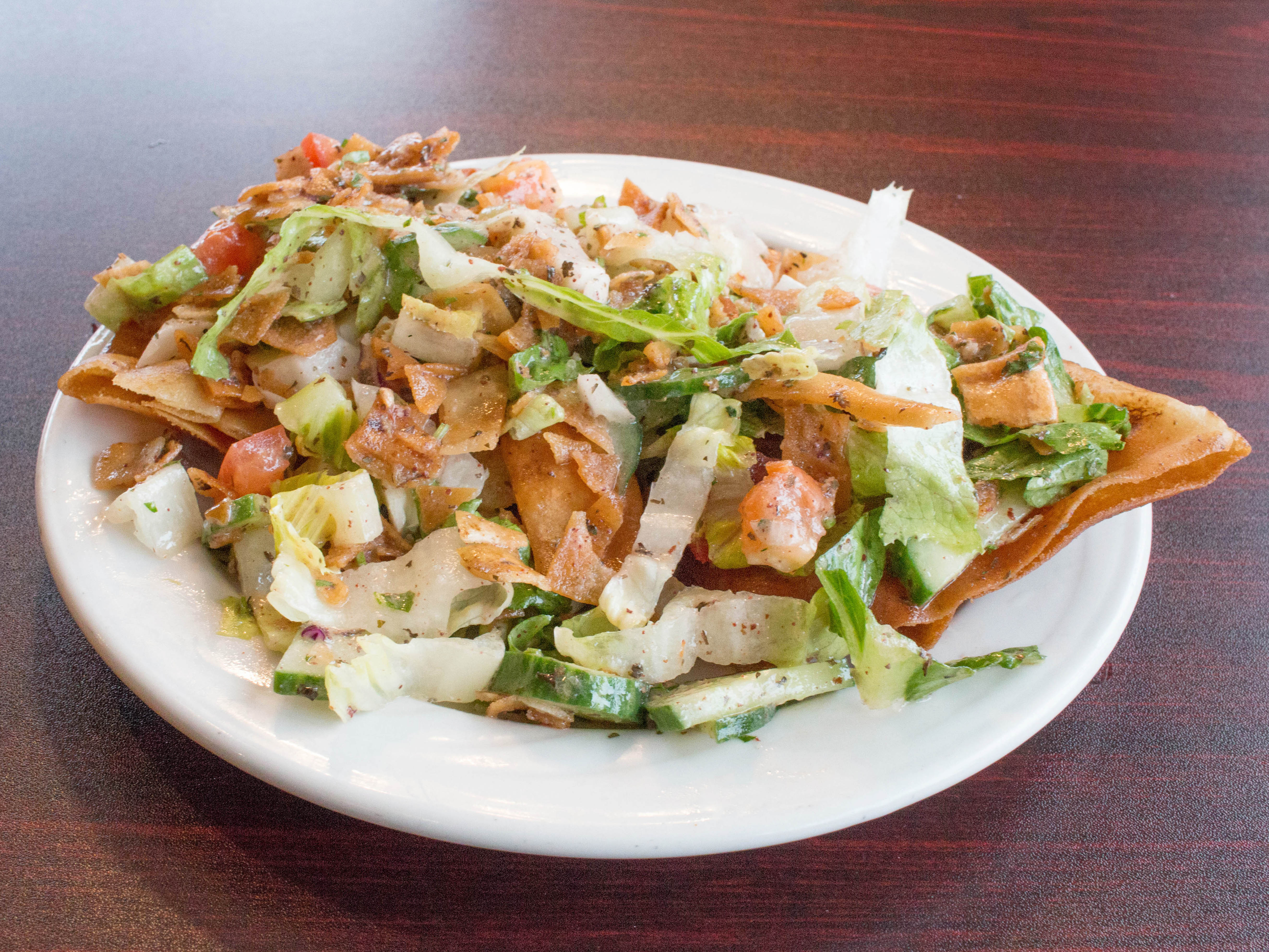 Order Fattoush Salad food online from Tasty Kabob store, Westland on bringmethat.com