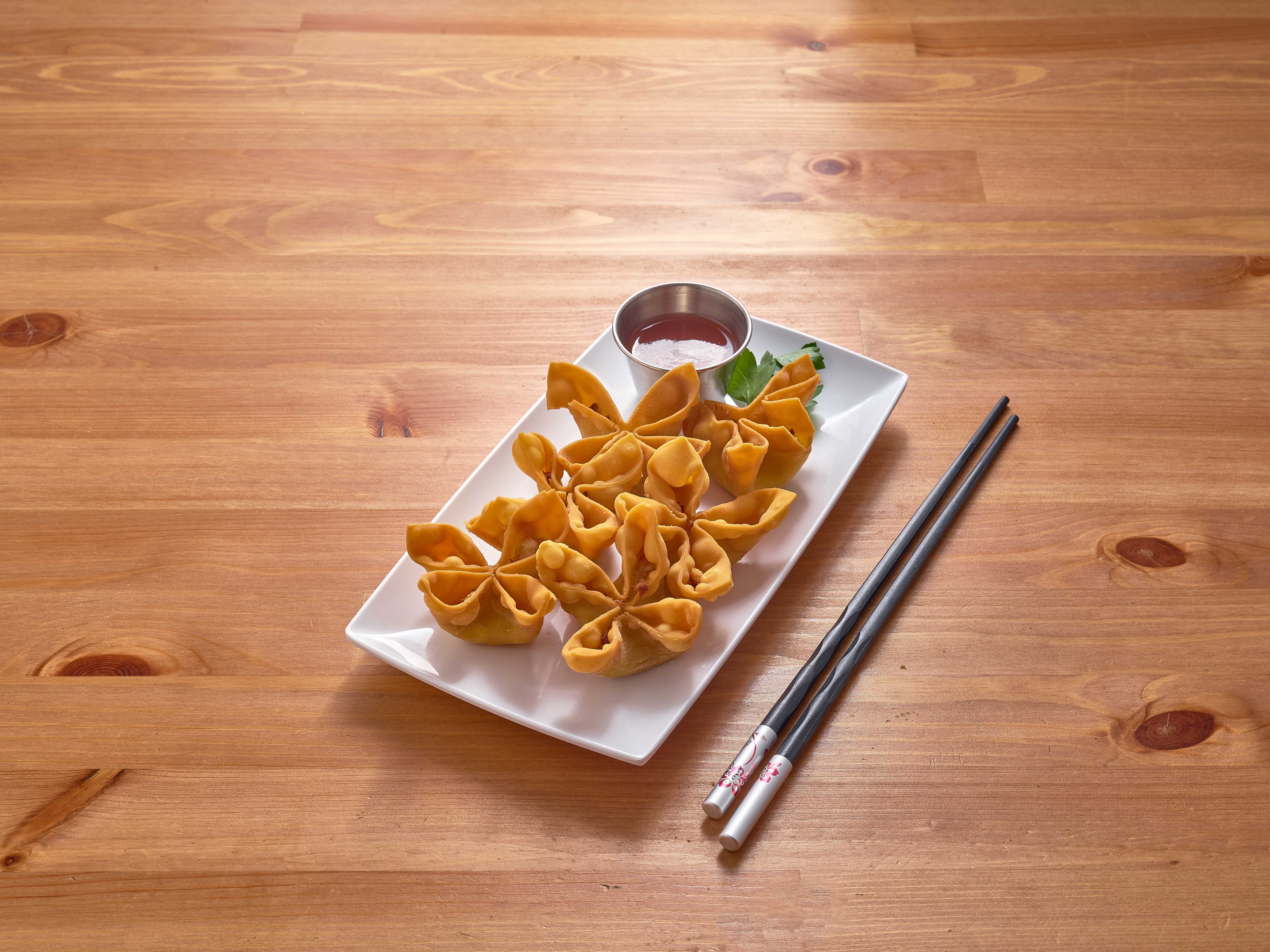 Order 10. 6 Piece Crab Meat Rangoon food online from Ginger Beef store, Lorton on bringmethat.com