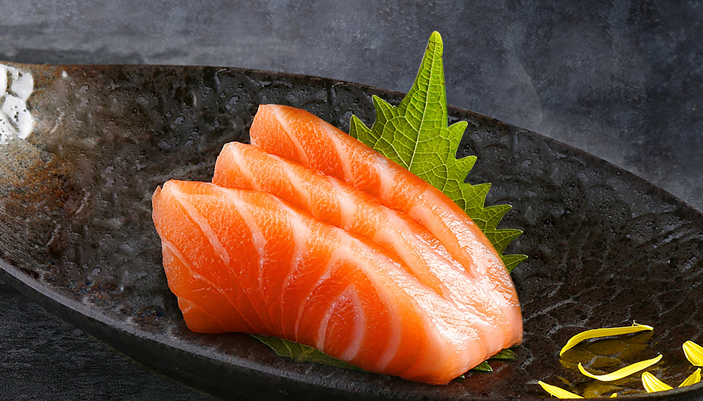 Order 13. Salmon Sashimi 3pcs food online from Ky Sushi store, Irvine on bringmethat.com