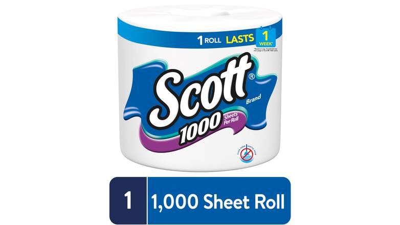 Order Scott 1000 Toilet Paper, 1 Regular Rolls food online from Aldan Sunoco store, Aldan on bringmethat.com