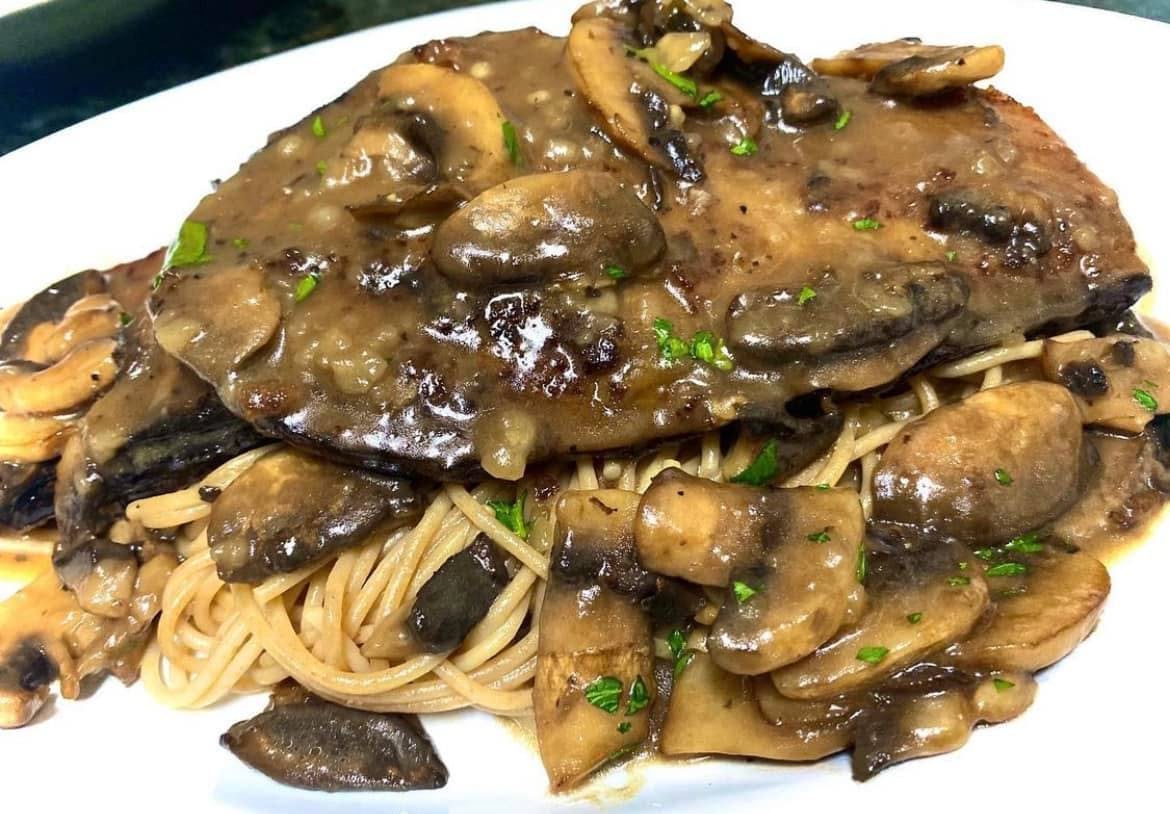 Order Eggplant Marsala - Entree food online from Vinces Pizza Pub store, Macungie on bringmethat.com