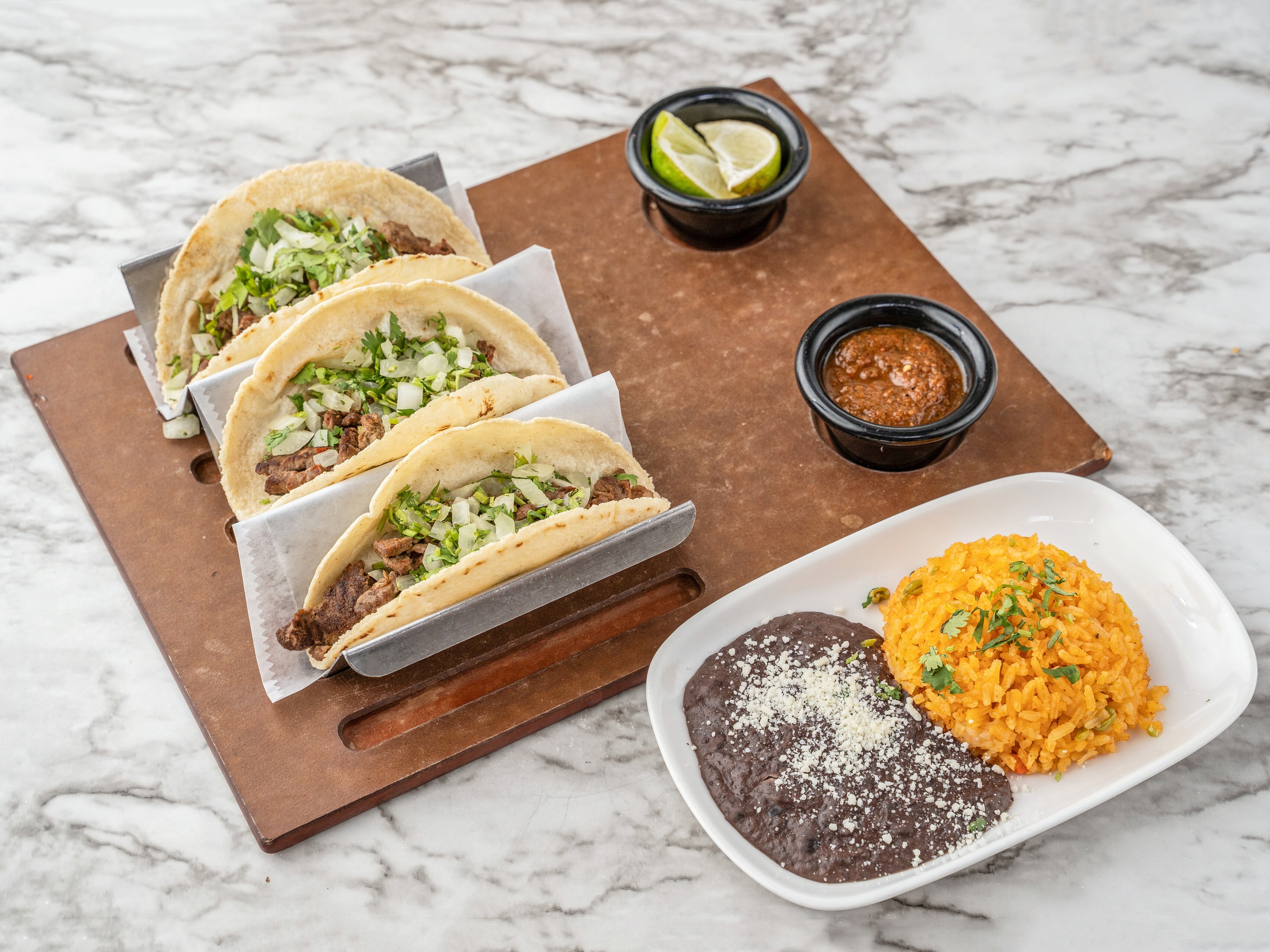Order 3 Piece Street Tacos food online from Zocalo Street Food | Tequila store, Wilmington on bringmethat.com