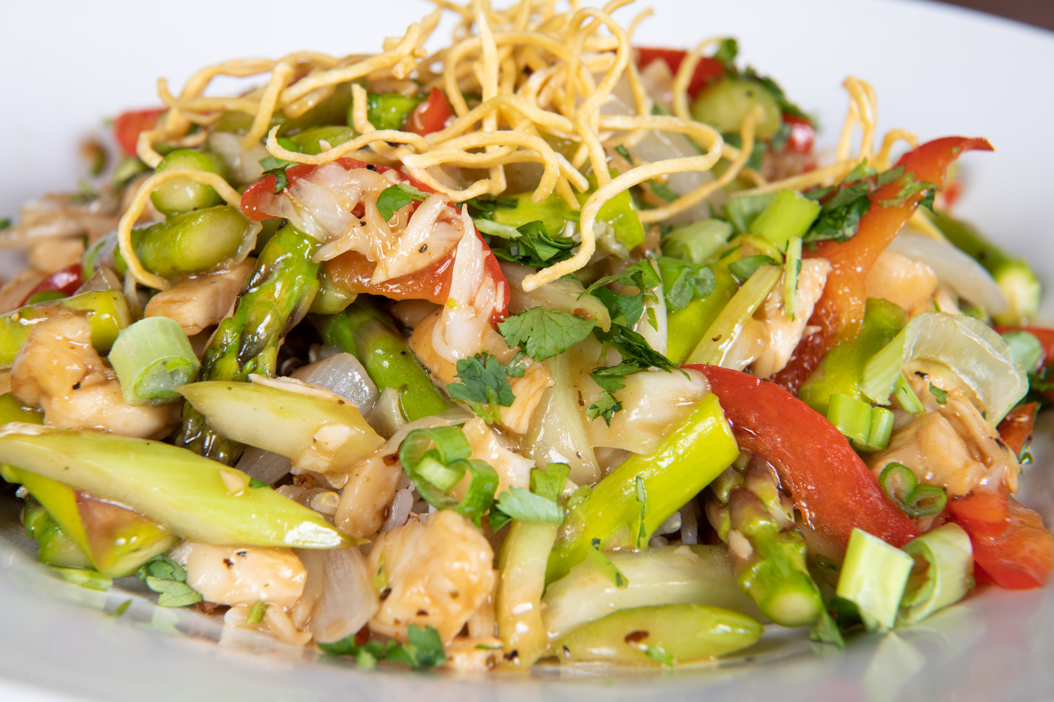 Order Chicken Asparagus Stir Fry Bowl food online from Green Mill store, Bloomington on bringmethat.com