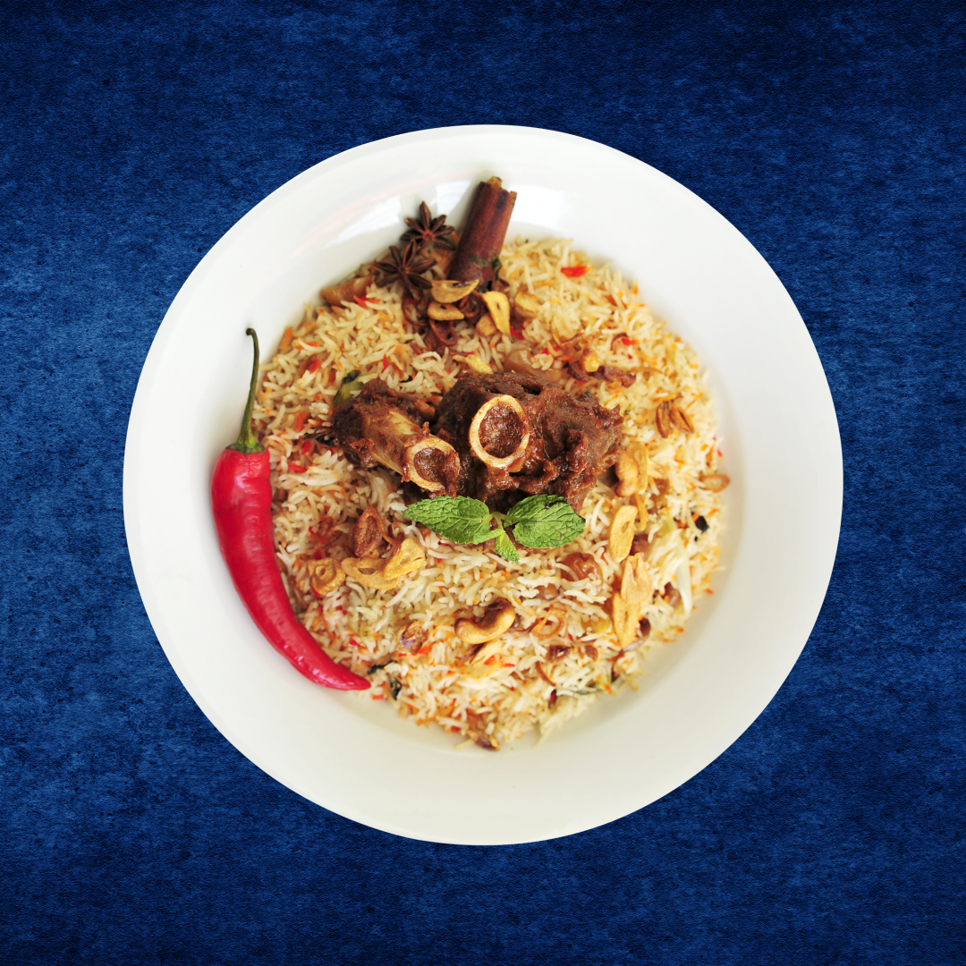 Order Goat Deluxe Biryani food online from The Imperial Indian store, Houston on bringmethat.com