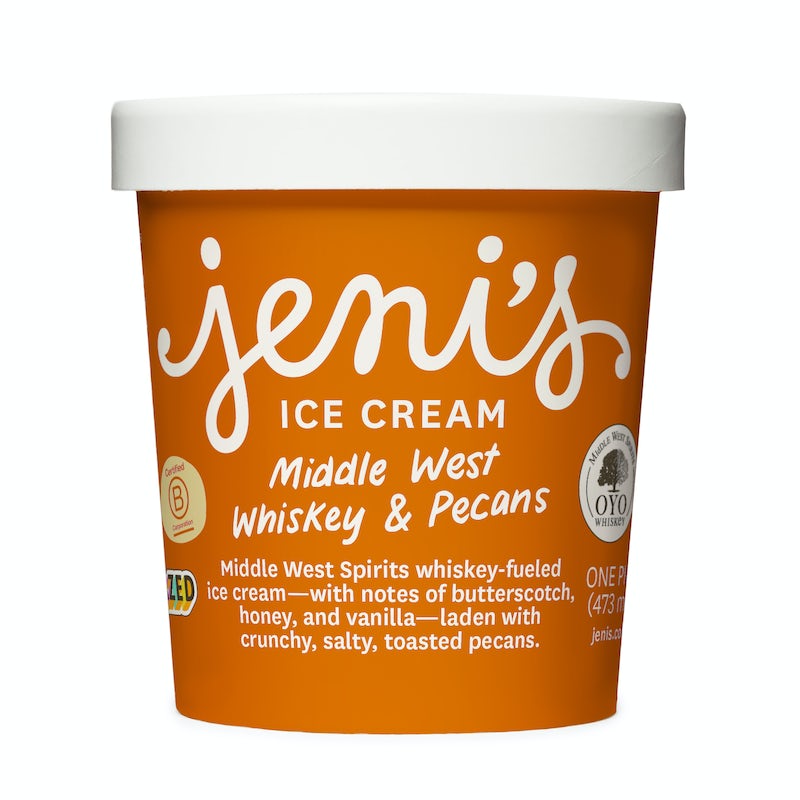 Order Middle West Whiskey and Pecans Pint food online from Jeni Splendid Ice Cream store, Washington on bringmethat.com