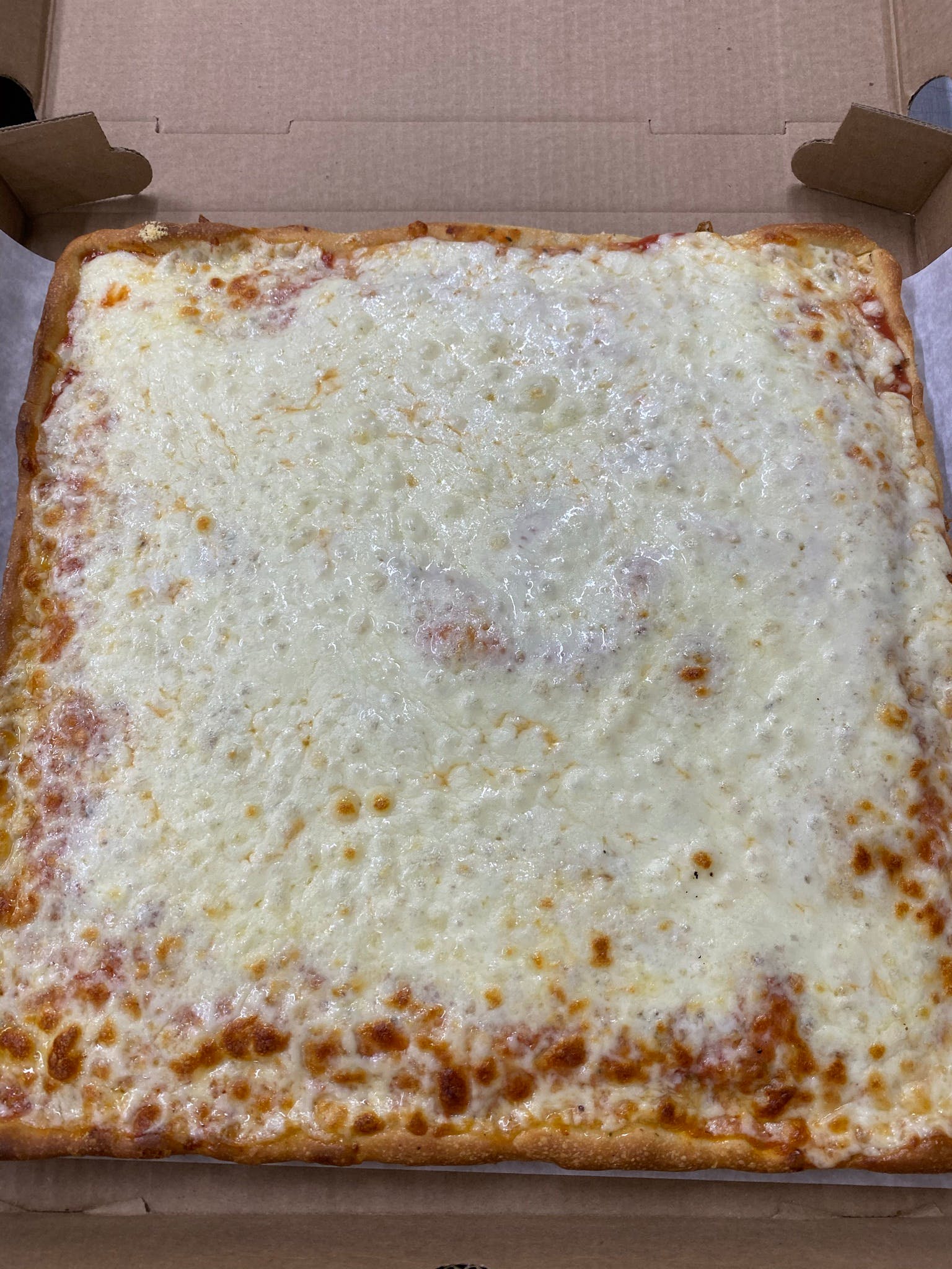 Order Sicilian Cheese Pizza - 12'' (6 Slices) food online from Marcello's Pizza store, Paterson on bringmethat.com