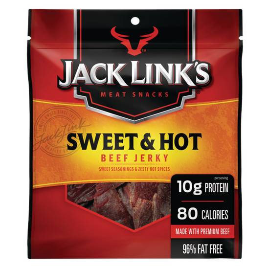 Order Jack Link`s Sweet & Hot Beef Jerky food online from Route 7 Food Mart store, Norwalk on bringmethat.com