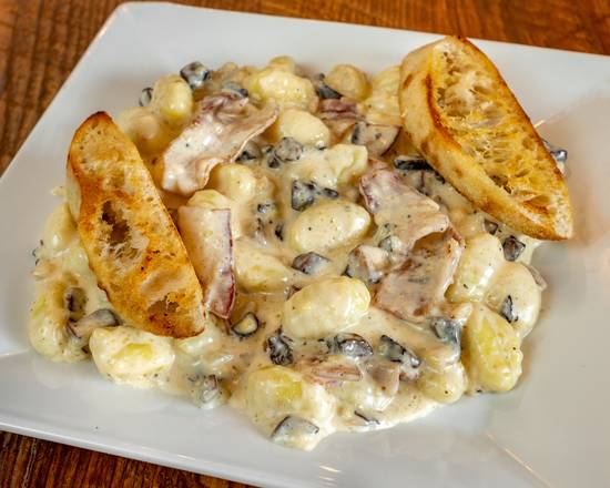 Order Gnocchi Carbonara food online from Fire &amp; Hops Pizza store, Richmond on bringmethat.com