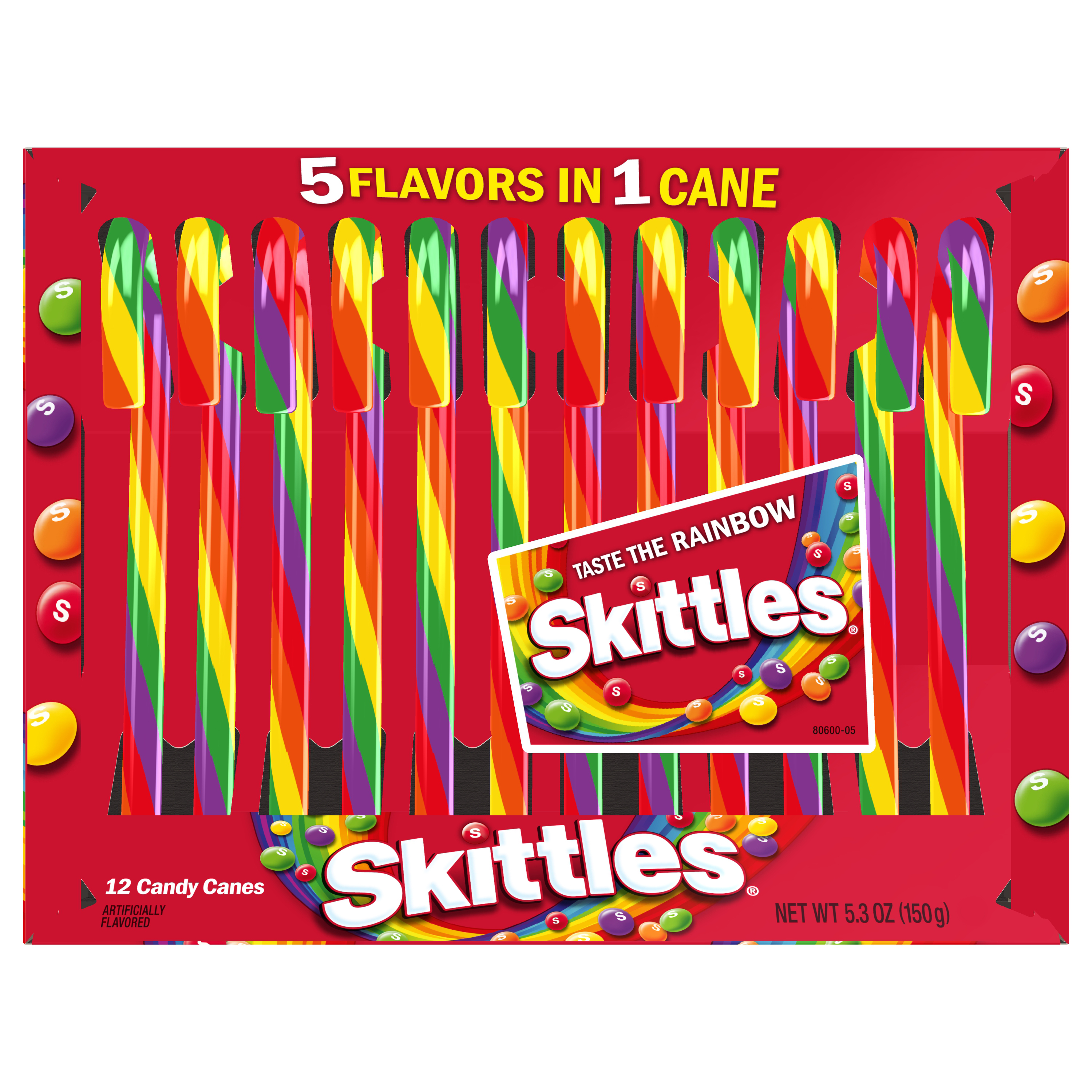Order Spangler Skittles Candy Canes - 12 ct food online from Bartell store, Edmonds on bringmethat.com