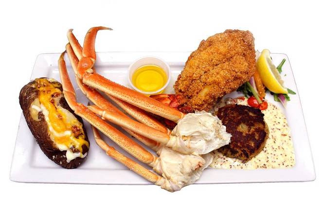 Order 1/2 Snow Crab, Crab cake, Lobster tail food online from Harbor House store, Detroit on bringmethat.com