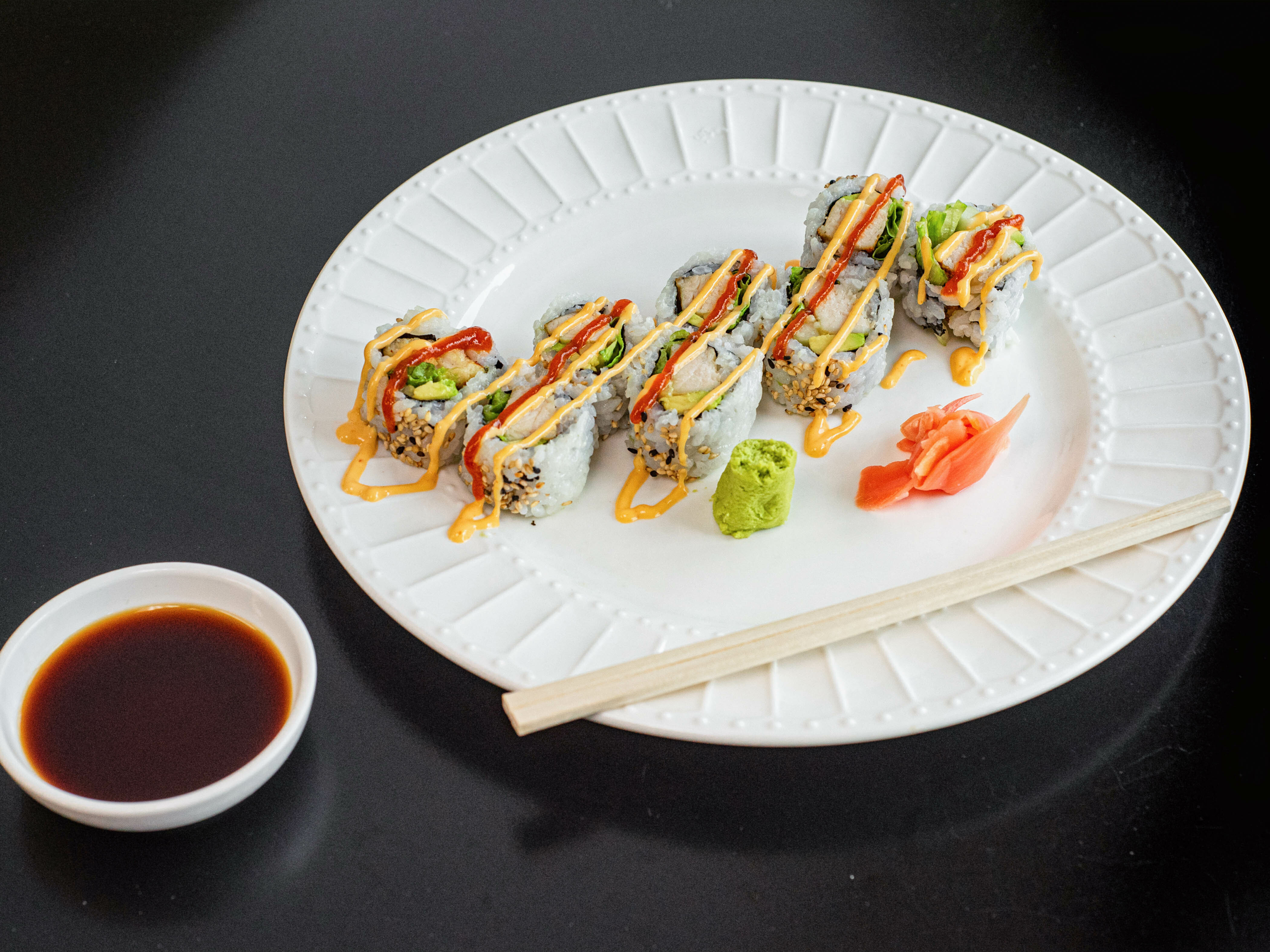 Order Grilled Chicken Roll food online from Maje Sushi store, West Lafayette on bringmethat.com