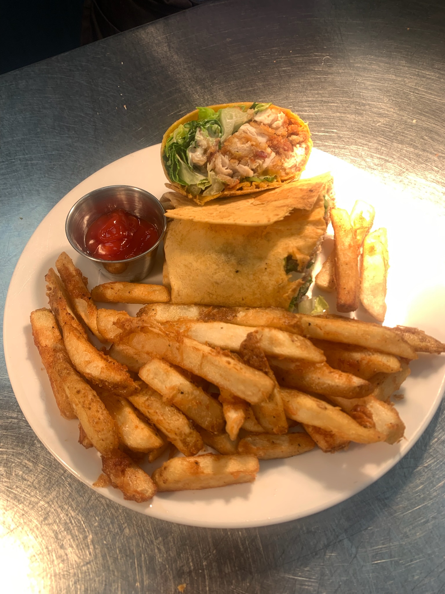 Order CHICKEN BACON RANCH WRAP   food online from The Bungalow Alehouse store, Ashburn on bringmethat.com