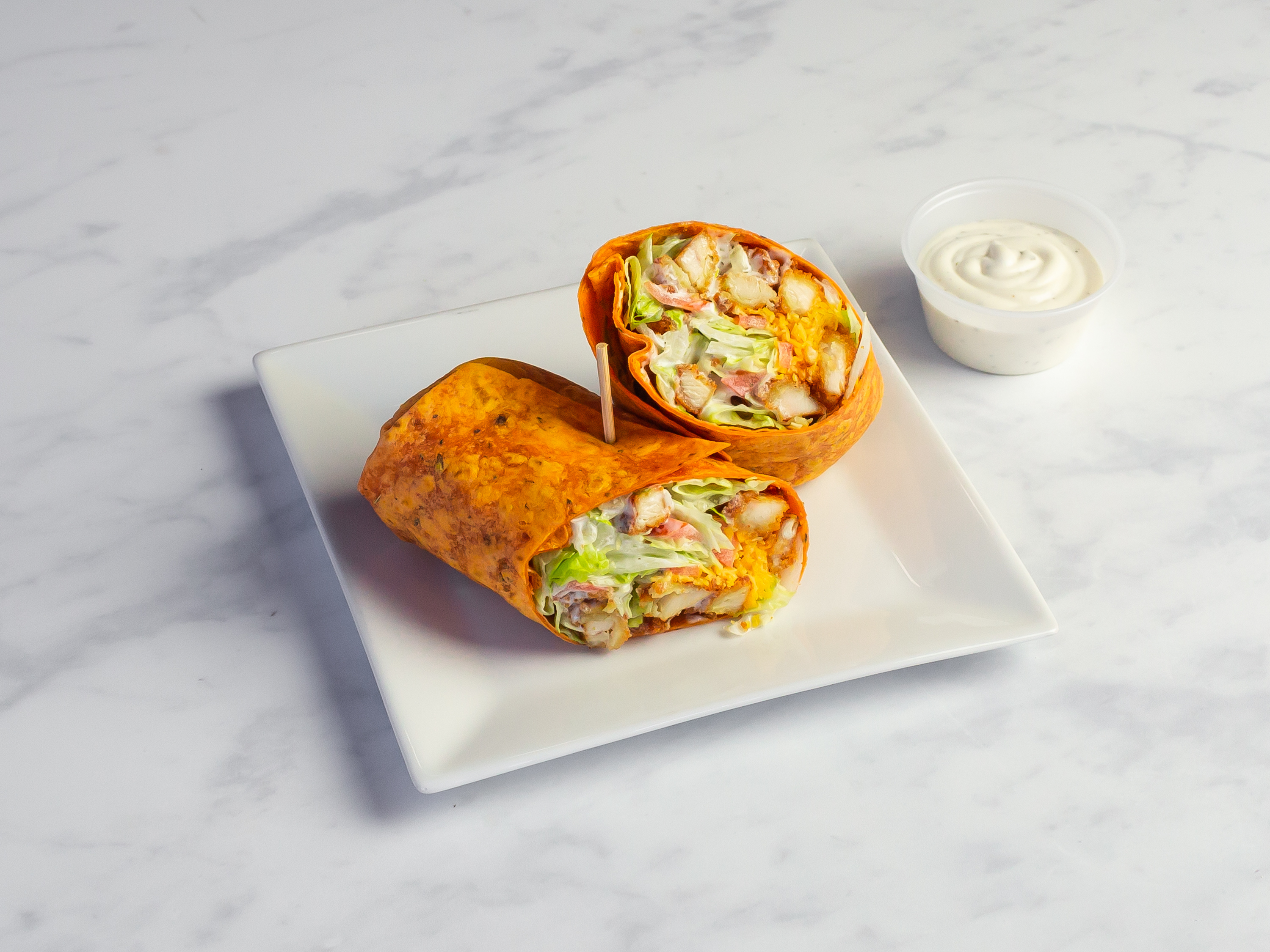 Order Crispy Chicken Wrap food online from The Pit Stop store, Merrick on bringmethat.com