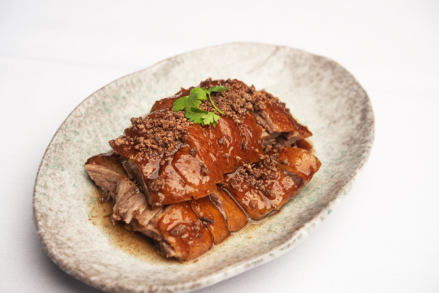 Order Roasted Duck With Dried Plum Sauce 梅子鸭 food online from August Gatherings store, New York on bringmethat.com