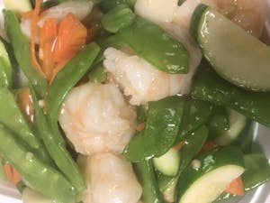 Order 91. Shrimp with Snow Peas 雪豆虾 food online from Moon Wok store, Lenexa on bringmethat.com