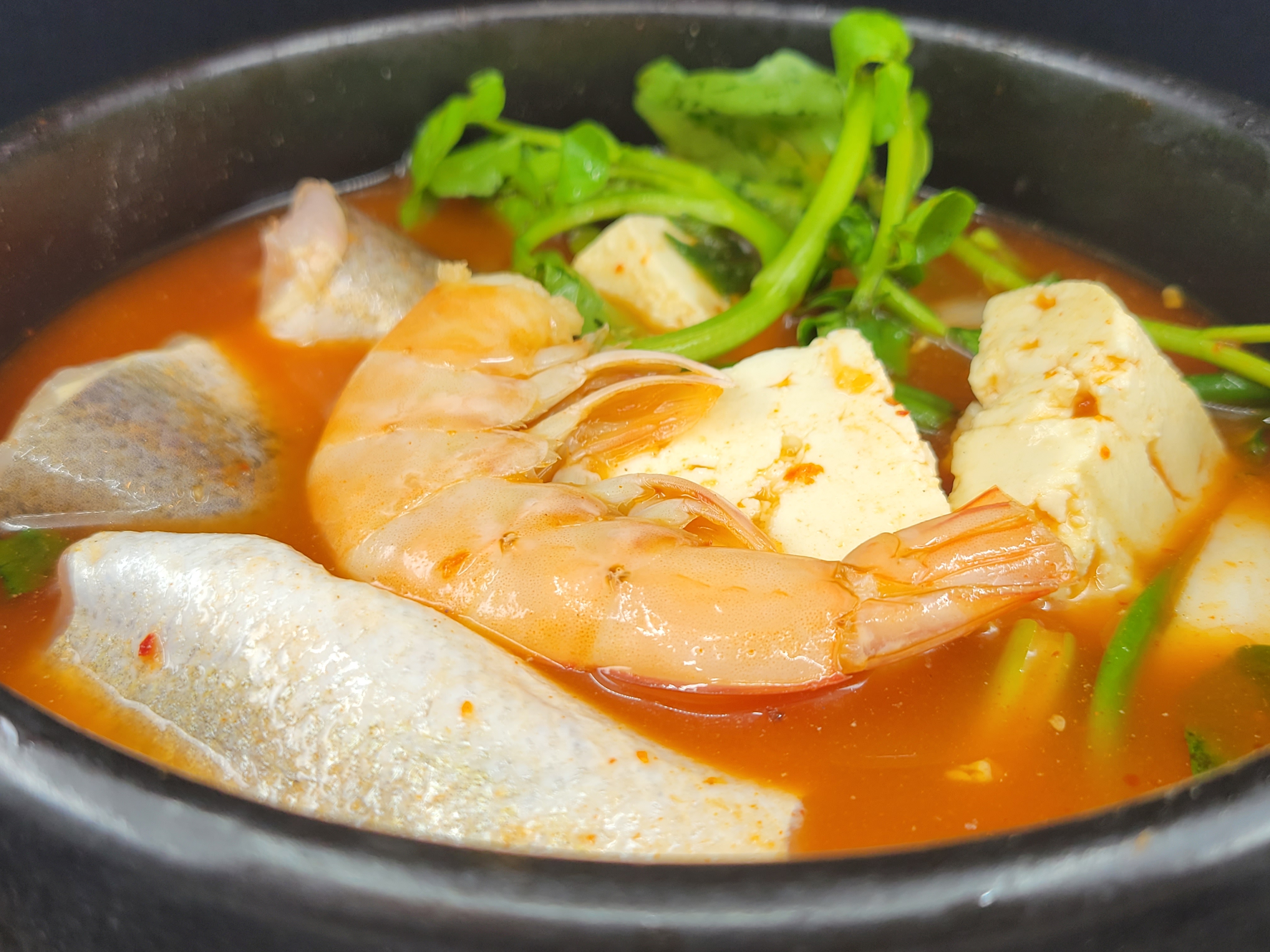Order A8.️Spicy Pollack Soup / 생태찌개 food online from Food Avenue store, Ridgefield on bringmethat.com