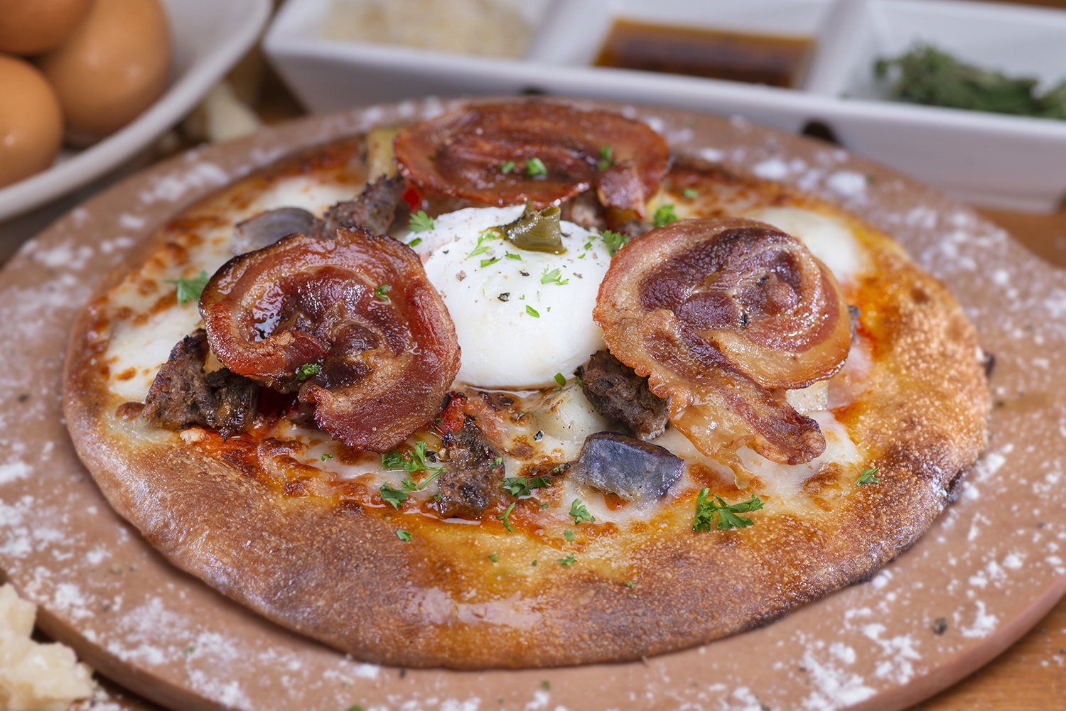 Order Sunrise Pizza food online from Urth Caffe store, Santa Monica on bringmethat.com