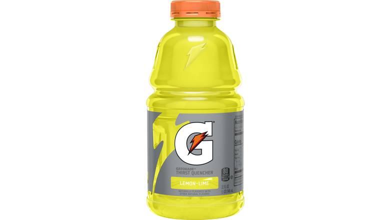 Order Gatorade Thirst Quencher Sports Drink, Lemon Lime 32 oz food online from Valero Food Mart store, Murrayville on bringmethat.com