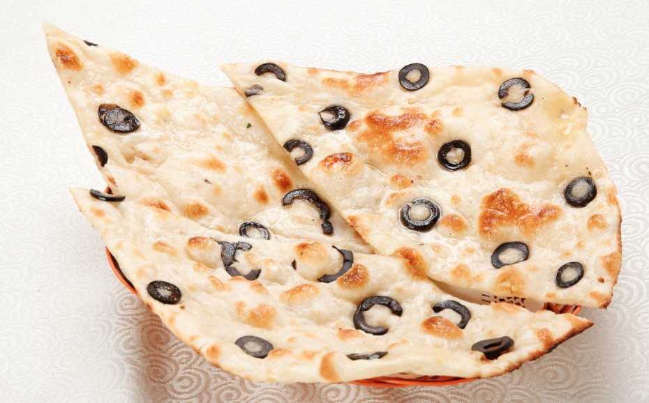 Order Olive Naan food online from India's Grill store, Los Angeles on bringmethat.com