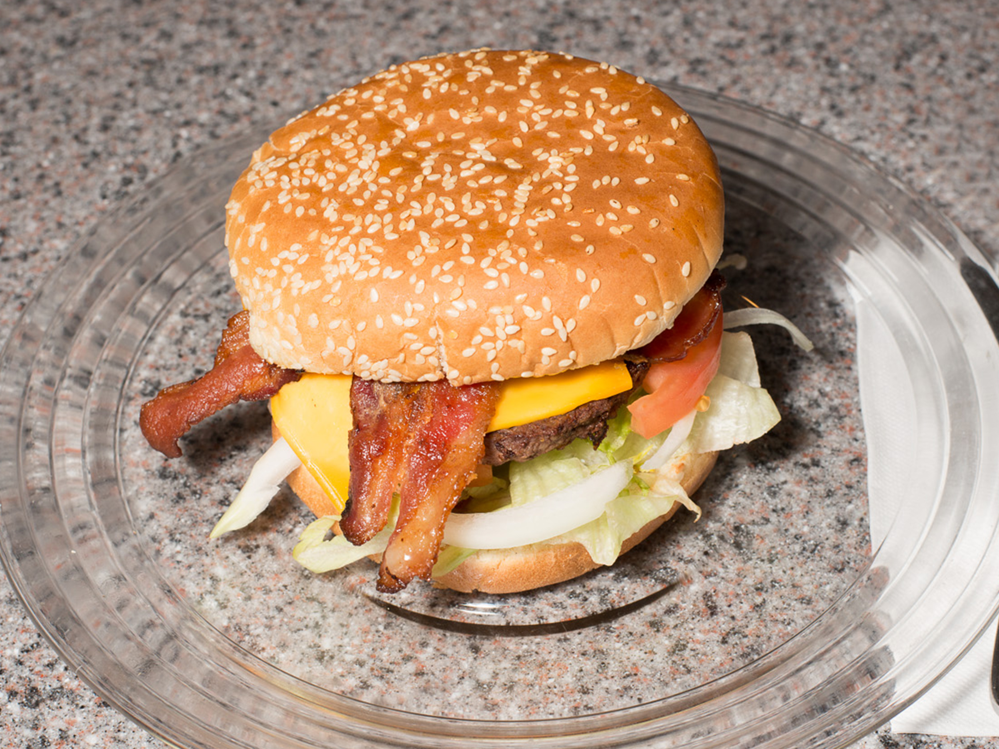 Order 454. Bacon Cheeseburger food online from Steak & Bake store, Colorado Springs on bringmethat.com